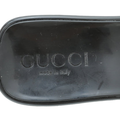 Gucci Black Logo Rubber Slide Sandal 34