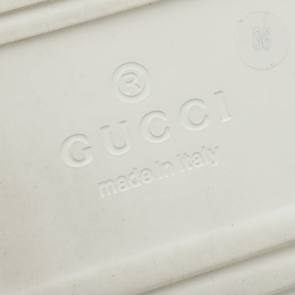 Gucci White Mini Double G Rubber Sandal 36