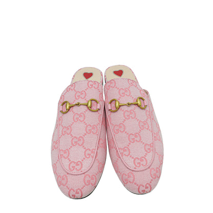 Gucci Pink GG Princetown Mules 37.5