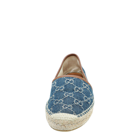 Gucci Navy Blue GG Denim Espadrille 37