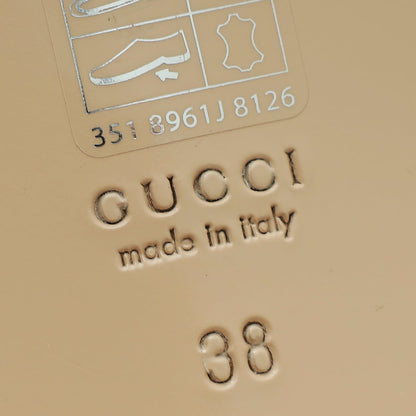 Gucci White Cream GG Cut Out Flat Sandal 38