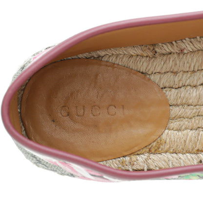Gucci Bicolor GG Supreme Blooms Print Espadrille 34
