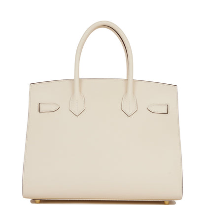 Hermes Birkin 30 Sellier Nata Epsom Gold Hardware