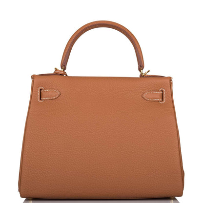 Hermes Kelly Retourne 28 Gold Togo Gold Hardware