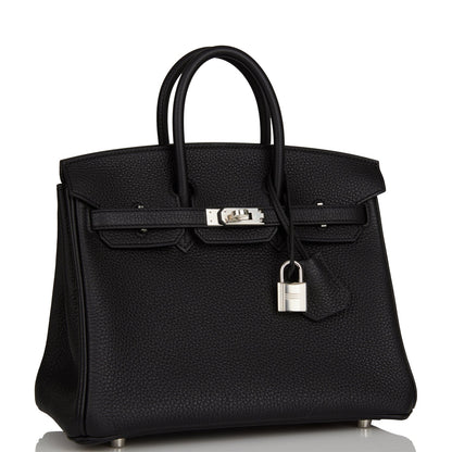 Hermes Birkin 25 Black Togo Palladium Hardware