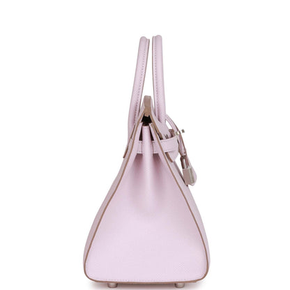 Hermes Birkin 25 Sellier Mauve Pale Epsom Palladium Hardware