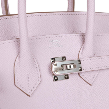 Hermes Birkin 25 Sellier Mauve Pale Epsom Palladium Hardware
