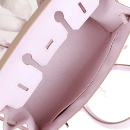 Hermes Birkin 25 Sellier Mauve Pale Epsom Palladium Hardware