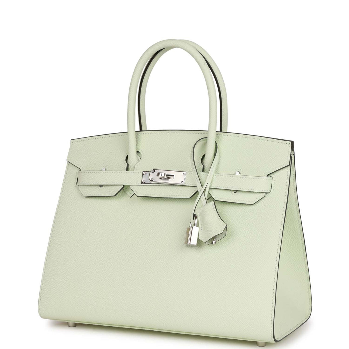 Hermes Birkin 30 Sellier Vert Fizz Epsom Palladium Hardware