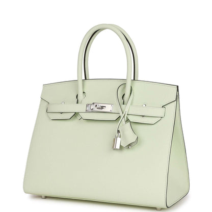 Hermes Birkin 30 Sellier Vert Fizz Epsom Palladium Hardware