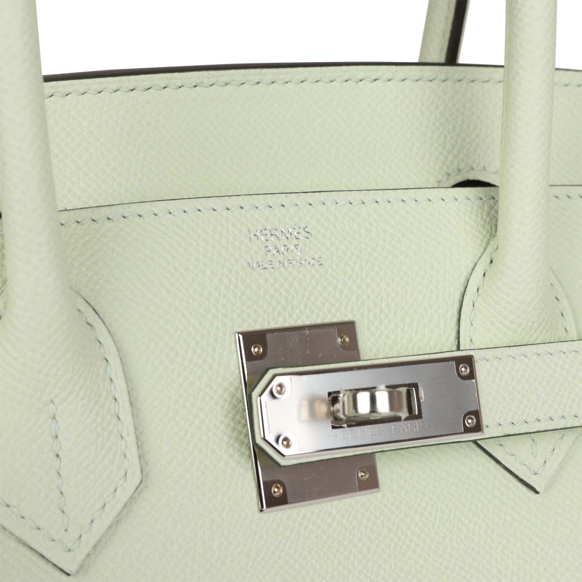 Hermes Birkin 30 Sellier Vert Fizz Epsom Palladium Hardware