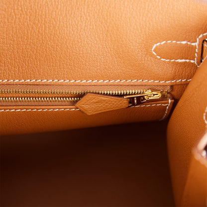 Hermes Birkin 25 Sellier Gold Epsom Gold Hardware