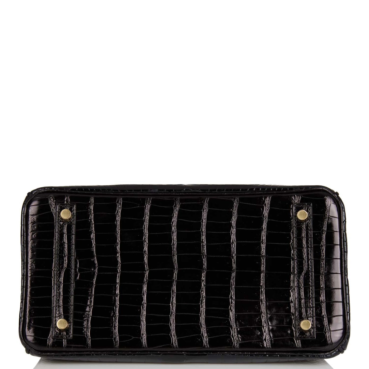 Hermes Birkin 30 Black Shiny Porosus Crocodile Gold Hardware