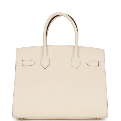 Hermes Birkin 30 Sellier Nata Epsom Gold Hardware
