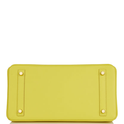 Hermes Birkin 30 Lime Epsom Gold Hardware