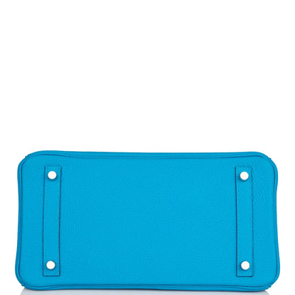 Hermes Birkin 30 Bleu Zanzibar Togo Palladium Hardware