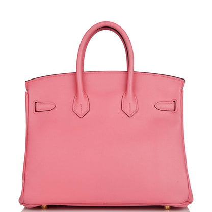 Hermes Birkin 25 Rose Azalee Swift Gold Hardware