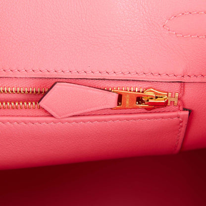 Hermes Birkin 25 Rose Azalee Swift Gold Hardware