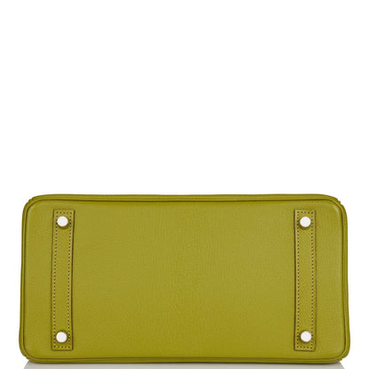 Hermes Birkin 30 Vert Anis Chevre Palladium Hardware
