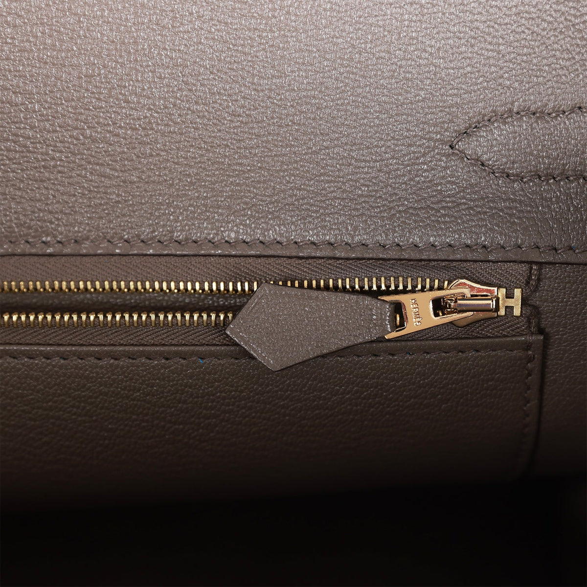 Hermes Special Order (HSS) Birkin 30 Bleu Electrique and Etain Clemence Brushed Gold Hardware