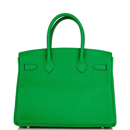 Hermes Birkin 30 Bambou Clemence Gold Hardware