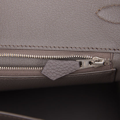 Hermes Birkin 35 Etain Togo Palladium Hardware