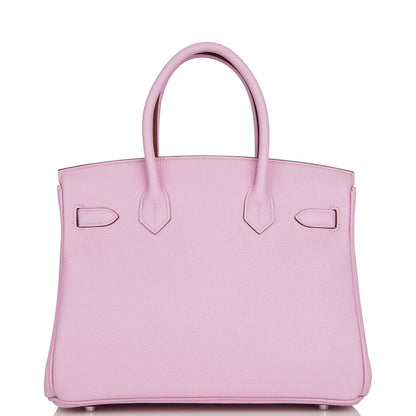 Hermes Birkin 30 Mauve Sylvestre Clemence Palladium Hardware