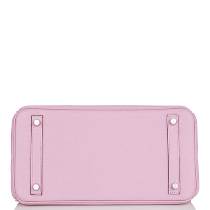 Hermes Birkin 30 Mauve Sylvestre Clemence Palladium Hardware