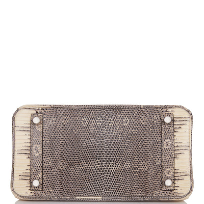 Hermes Birkin 25 Ombre Shiny Salvator Lizard Palladium Hardware