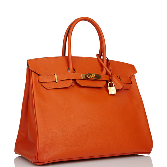 Hermes Birkin 35 Mangue Epsom Gold Hardware