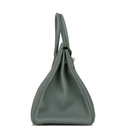 Hermes Birkin 35 Vert Amande Togo Gold Hardware