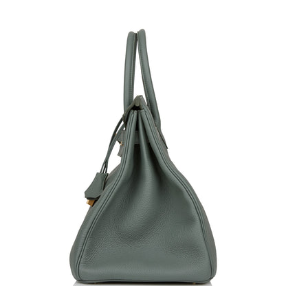 Hermes Birkin 35 Vert Amande Togo Gold Hardware