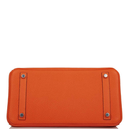 Hermes Birkin 30 Feu Clemence Palladium Hardware