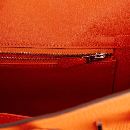 Hermes Birkin 30 Feu Clemence Palladium Hardware