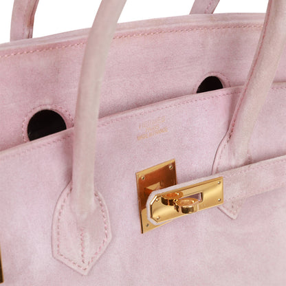 Vintage Hermes Birkin 35 Lilac Doblis Gold Hardware