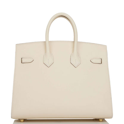 Hermes Birkin 25 Sellier Nata Epsom Gold Hardware