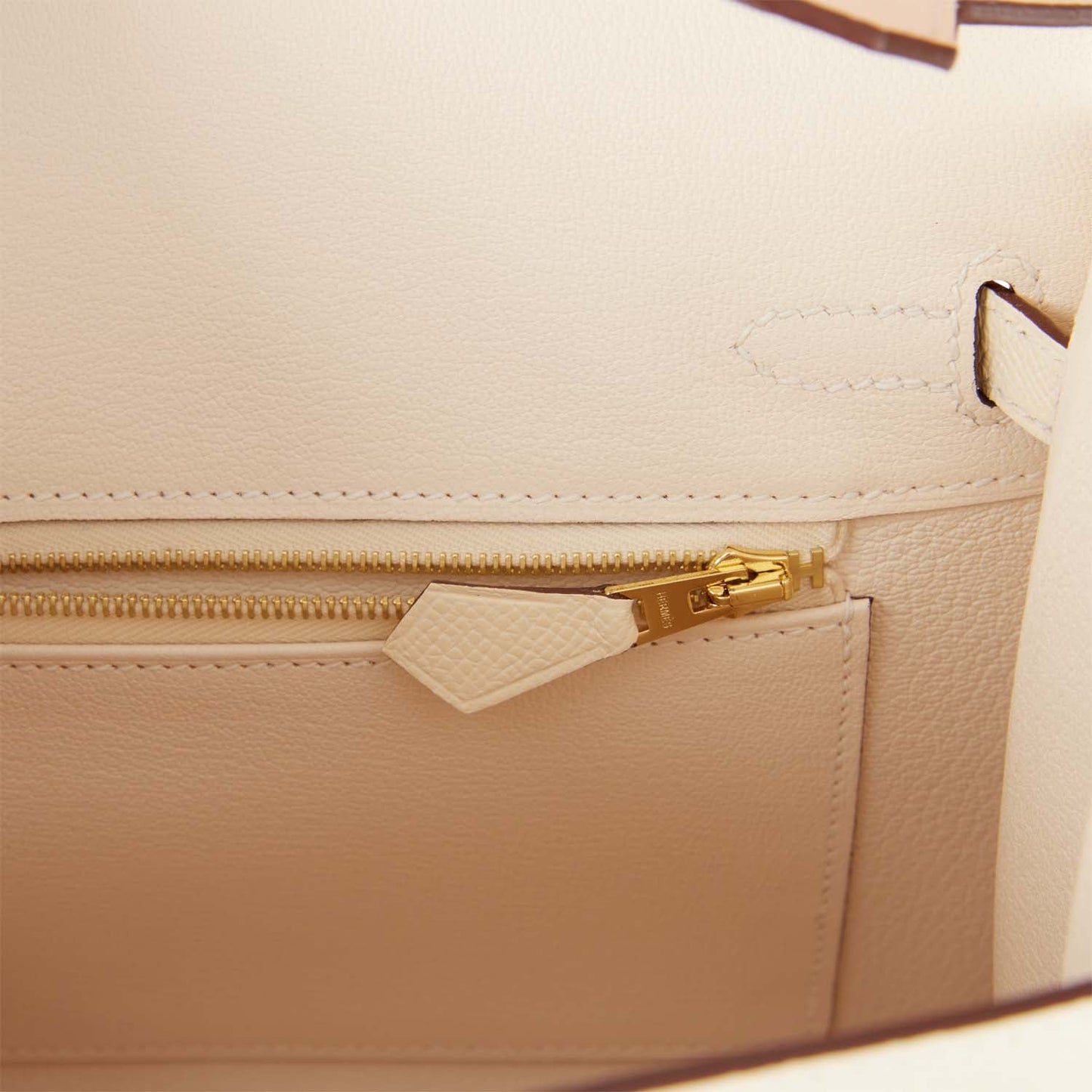 Hermes Birkin 25 Sellier Nata Epsom Gold Hardware