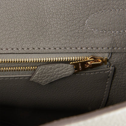 Hermes Birkin 30 Gris Meyer Togo Gold Hardware