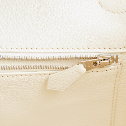 Hermes Birkin 35 White Clemence Palladium Hardware