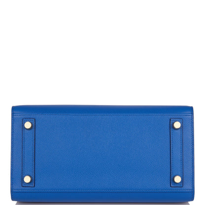 Hermes Birkin 25 Sellier Bleu France Epsom Gold Hardware