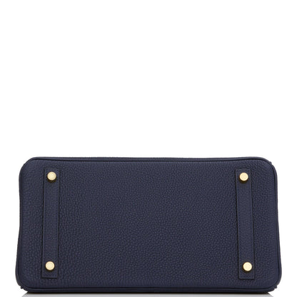 Hermes Birkin 30 Bleu Nuit Togo Gold Hardware