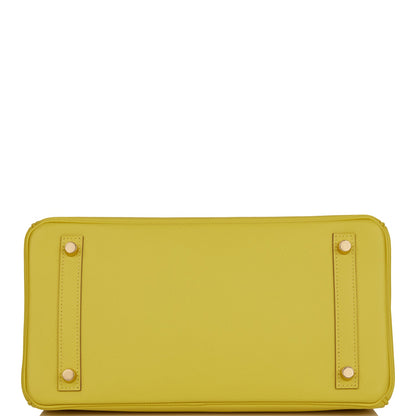 Hermes Birkin 30 Lime Epsom Gold Hardware