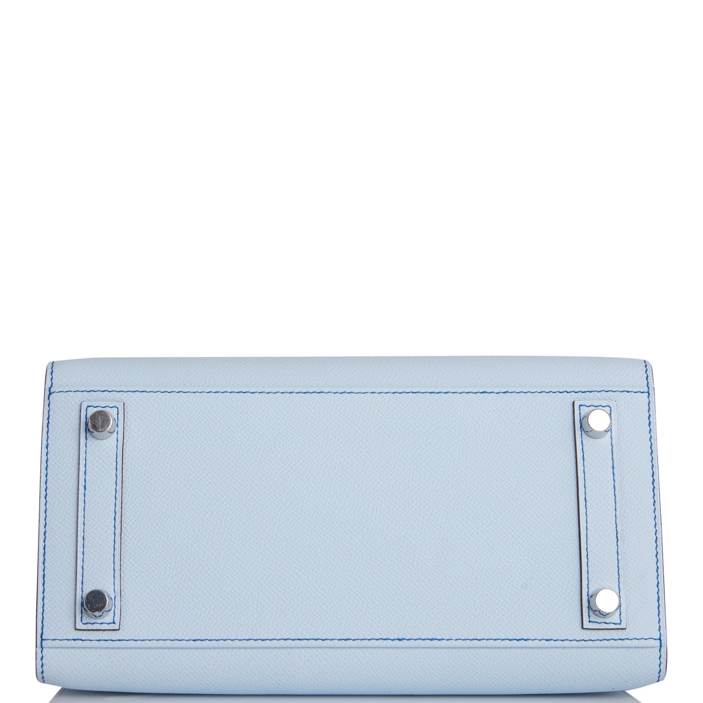 Hermes Birkin 25 Sellier Bleu Brume and Bleu Zellige Epsom Brushed Palladium Hardware