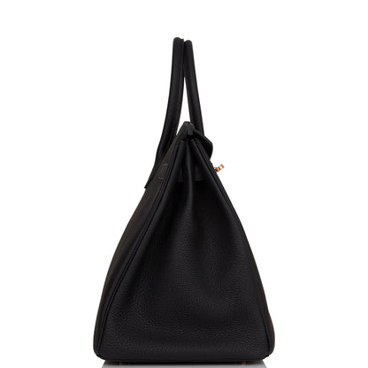 Hermes Birkin 35 Black Togo Rose Gold Hardware