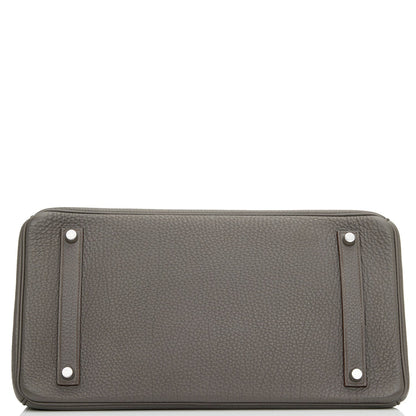 Hermes Birkin 35 Etain Togo Palladium Hardware