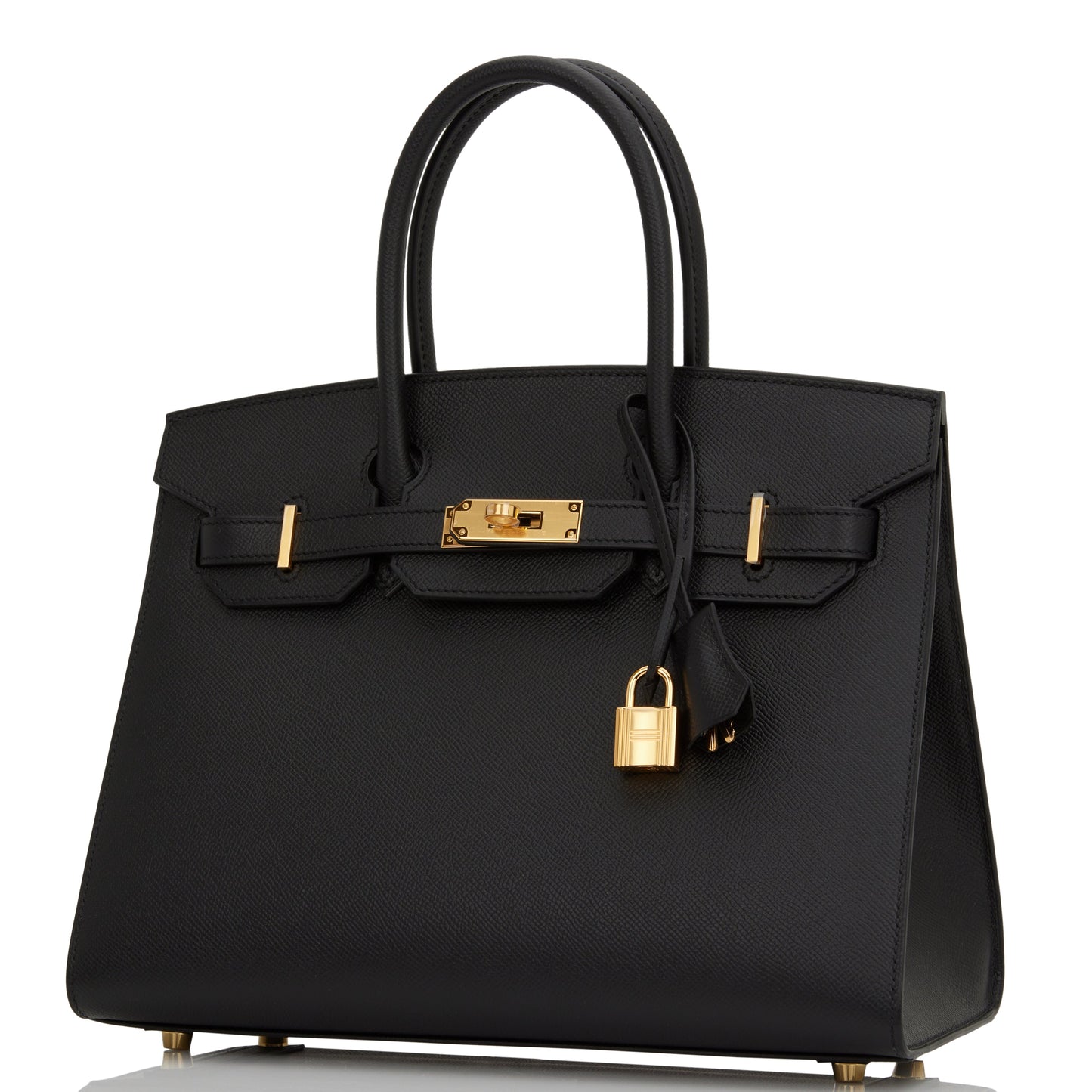 Hermes Birkin 30 Sellier Black Epsom Gold Hardware