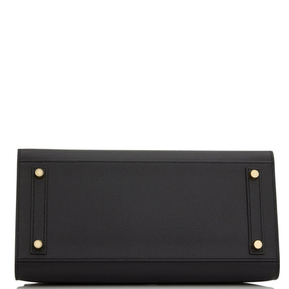 Hermes Birkin 30 Sellier Black Epsom Gold Hardware