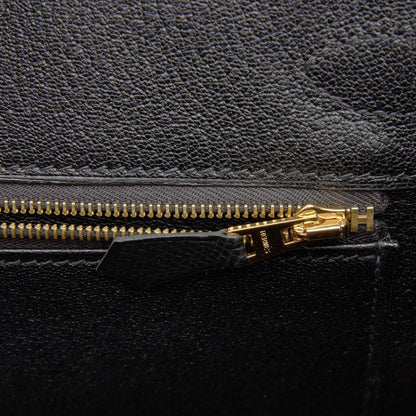 Hermes Birkin 30 Sellier Black Epsom Gold Hardware