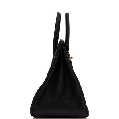 Hermes Birkin 35 Black Togo Rose Gold Hardware