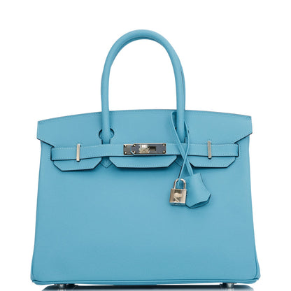 Hermes Birkin 30 Bleu du Nord Epsom Palladium Hardware